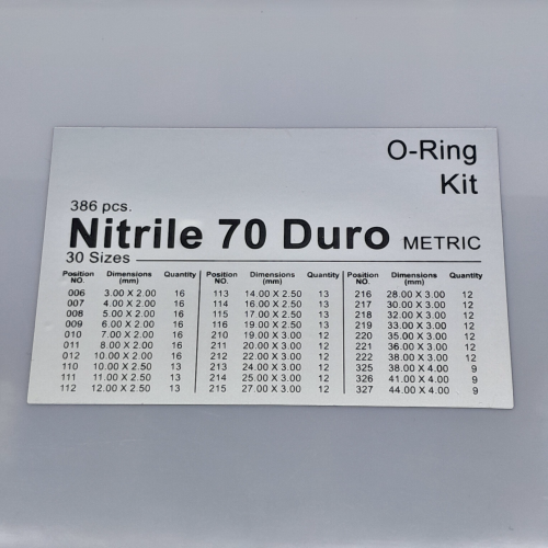 جعبه اورینگ تایوان NBR70 استاندارد متریک 30 سایز 386 عدد